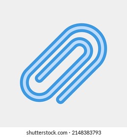 Clip icon in blue style, use for website mobile app presentation