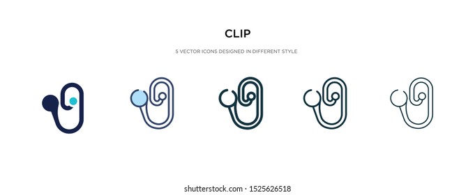 clip icon in different style vector illustration. two colored and black clip vector icons designed in filled, outline, line and stroke style can be used for web, mobile, ui