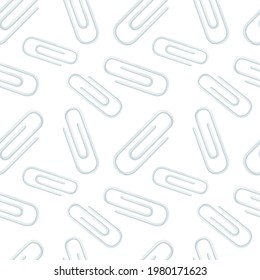Patrón Emoji del icono del clip. Símbolos de fondo sin soldadura accesorio. Vector de diseño de ilustraciones de Doodle Emoticon.