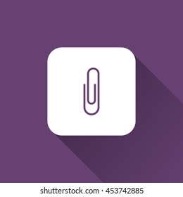 clip icon. flat design