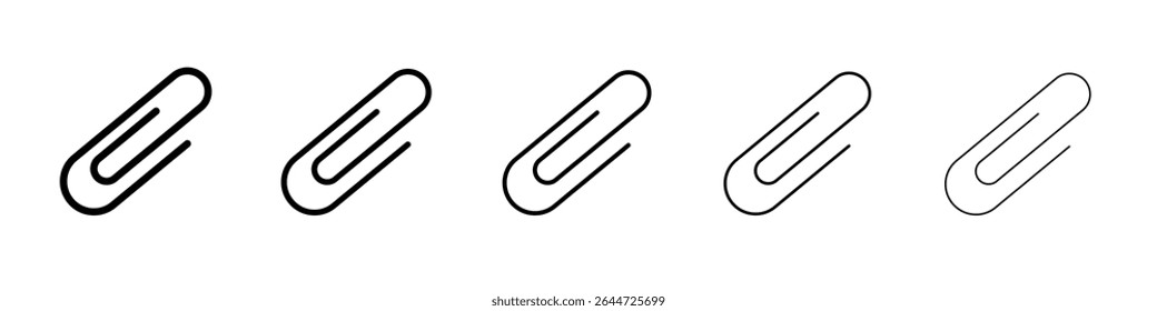 Icono de Clip Conjunto de ilustración plana Logotipo
