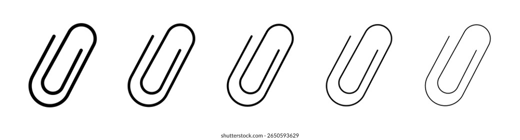 Ícone de clipe do conjunto de gráficos. estilo de linha de traçado moderno