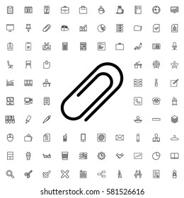 clip icon illustration isolated vector sign symbol. Office icons set.