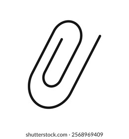 Clip icon Isolated flat vector in outline