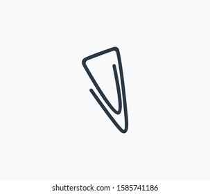 Clip icon isolated on clean background. Clip icon concept drawing icon in modern style. Vector illustration for your web mobile logo app UI design.