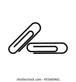 Clip icon isolated on white background. Vector illustration