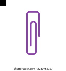 clip icon logo flat style vector
