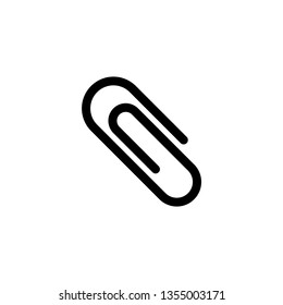 Clip icon outline simple flat style illustration.