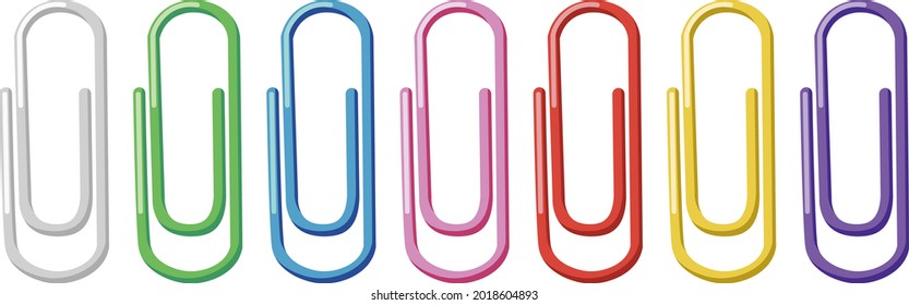 Clip icon set,illustration material (vector illustration)