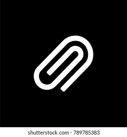 Clip icon for simple flat style ui design.