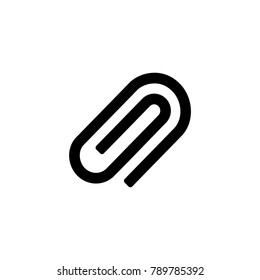 Clip icon for simple flat style ui design.