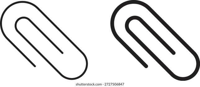 Icono de Clip en elemento de logotipo abstracto de Diseño gráfico moderno de tendencia plana simple