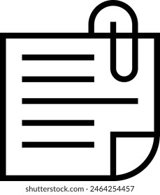 clip icon. Thin linear style design isolated on white background