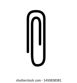 Clip icon vector design , template logo business paper document , emblem isolated illustration , outline solid background white