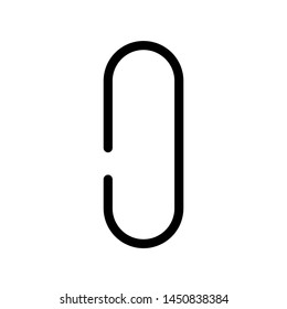 Clip icon vector design , template logo business paper document , emblem isolated illustration , outline solid background white