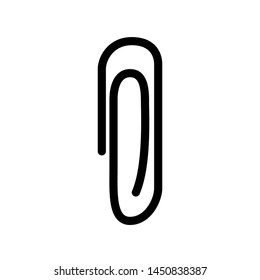 Clip icon vector design , template logo business paper document , emblem isolated illustration , outline solid background white