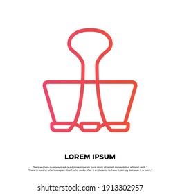 Vector de icono de clip. Ilustración vectorial Eps10.
