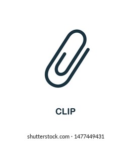 Clip icon vector illustration. Creative sign from education icons collection. Filled flat Clip icon for computer and mobile. Symbol, logo vector graphics.