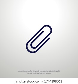 Icono de clip. Ilustración del vector EPS 10.