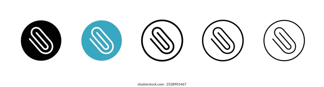 Clip icon vector illustration set