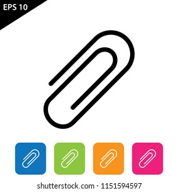 Clip icon vector style flat