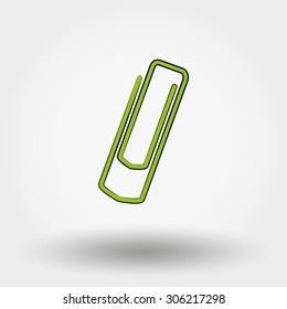 Clip. Icon for web and mobile application. Vector illustration on a white background. Flat design style.