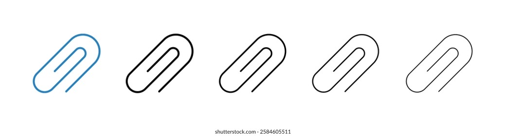 Clip icons in five different stroke sizes