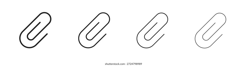 Iconos de Clip línea colección de Vector. Icono de Vector perfecto de píxeles