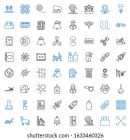 clip icons set. Collection of clip with cotton swab, tampon, tornado, sharpener, bell, stationery, donkey, lawnmower, tic tac toe, glue, space shuttle. Editable and scalable clip icons.