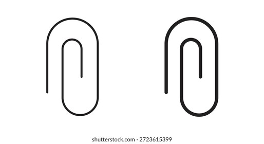 Ícones de clipe definidos isolados na ilustração de vetor plano de fundo branco.