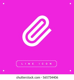 clip isolated minimal icon. clip graph line vector icon for websites and mobile minimalistic flat design. 