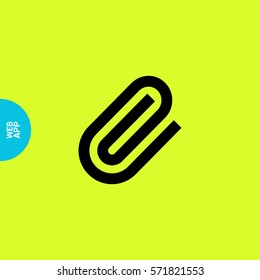 clip isolated minimal icon. clip graph line vector icon for websites and mobile minimalistic flat design. 