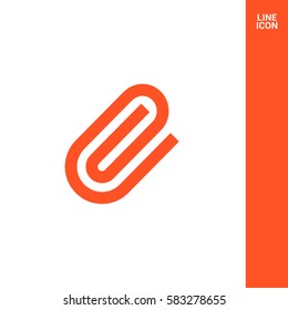 clip isolated minimal icon. clip graph line vector icon for websites and mobile minimalistic flat design. 