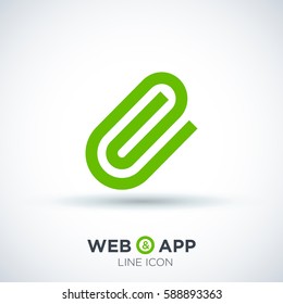 clip isolated minimal icon. clip graph line vector icon for websites and mobile minimalistic flat design. 