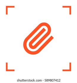 clip isolated minimal icon. clip graph line vector icon for websites and mobile minimalistic flat design. 