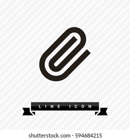 clip isolated minimal icon. clip graph line vector icon for websites and mobile minimalistic flat design. 