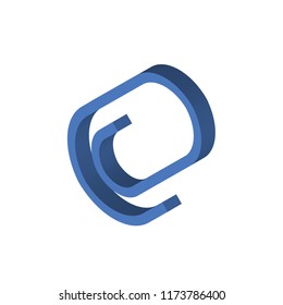 Clip isometric left top view 3D icon