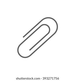 Icono de la línea de clip.