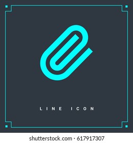clip line vector icon