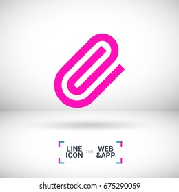 clip line vector icon
