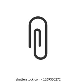 clip. linear icon. Line with editable stroke