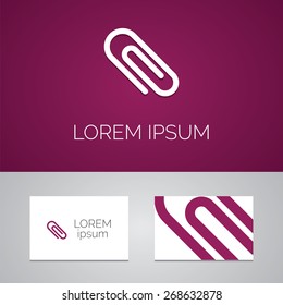 clip logo template icon design elements with business card  