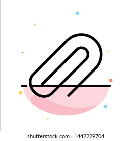 Clip, Metal, Paper, Pin Abstract Flat Color Icon Template
