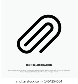 Clip, Metal, Paper, Pin solid Glyph Icon vector. Vector Icon Template background