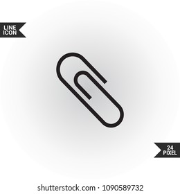 Clip minimal icon. Staple line vector icon for websites and mobile minimalistic flat design.