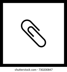 Clip minimal icon. Staple line vector icon for websites and mobile minimalistic flat design.