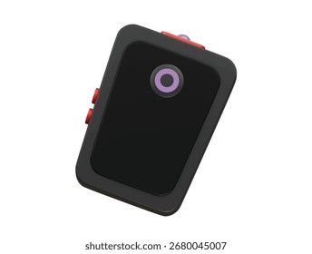  clip on mic icon 3d illustration render