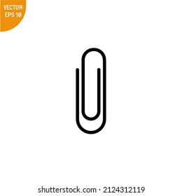 Icono de papel clip simple ilustración vectorial, buena para todos los fines, aislado en fondo blanco.