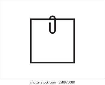 clip, paper, icon, vector illustration eps10