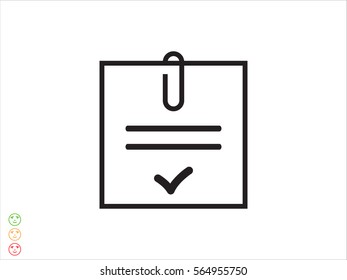 clip, paper, icon, vector illustration eps10